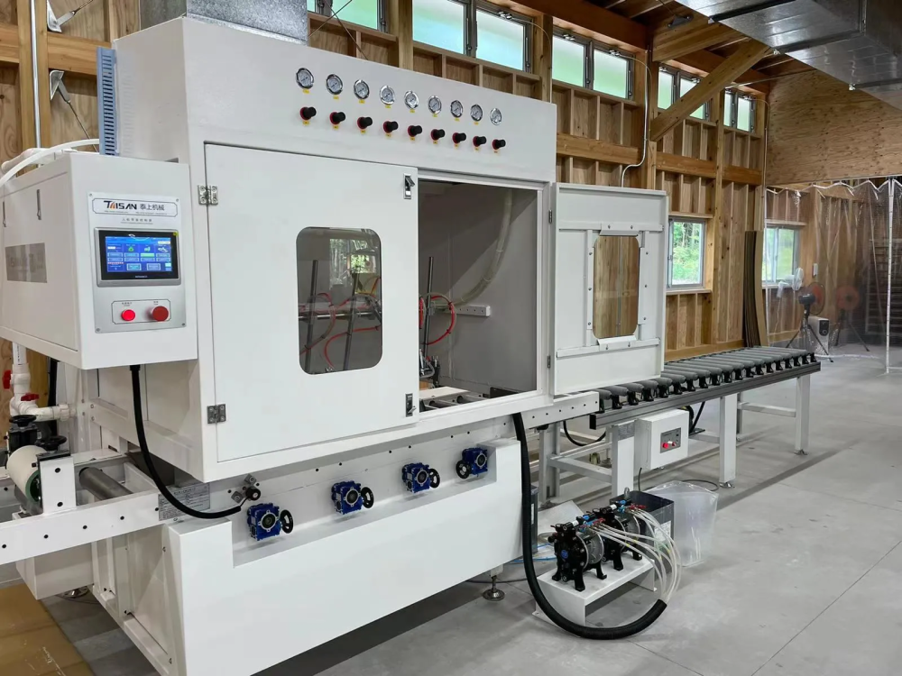 Автоматический линейный окрасочный станок для профилей, молдингов и погонажа TS-400#