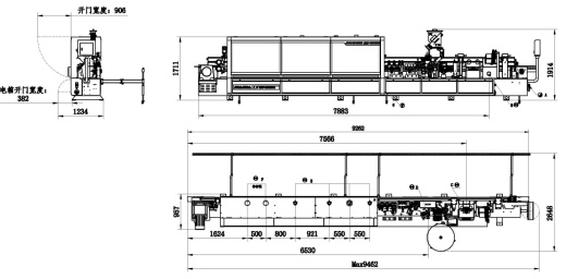 Кромкооблицовочный станок для облицовки наклонных и прямых кромок HH-509R